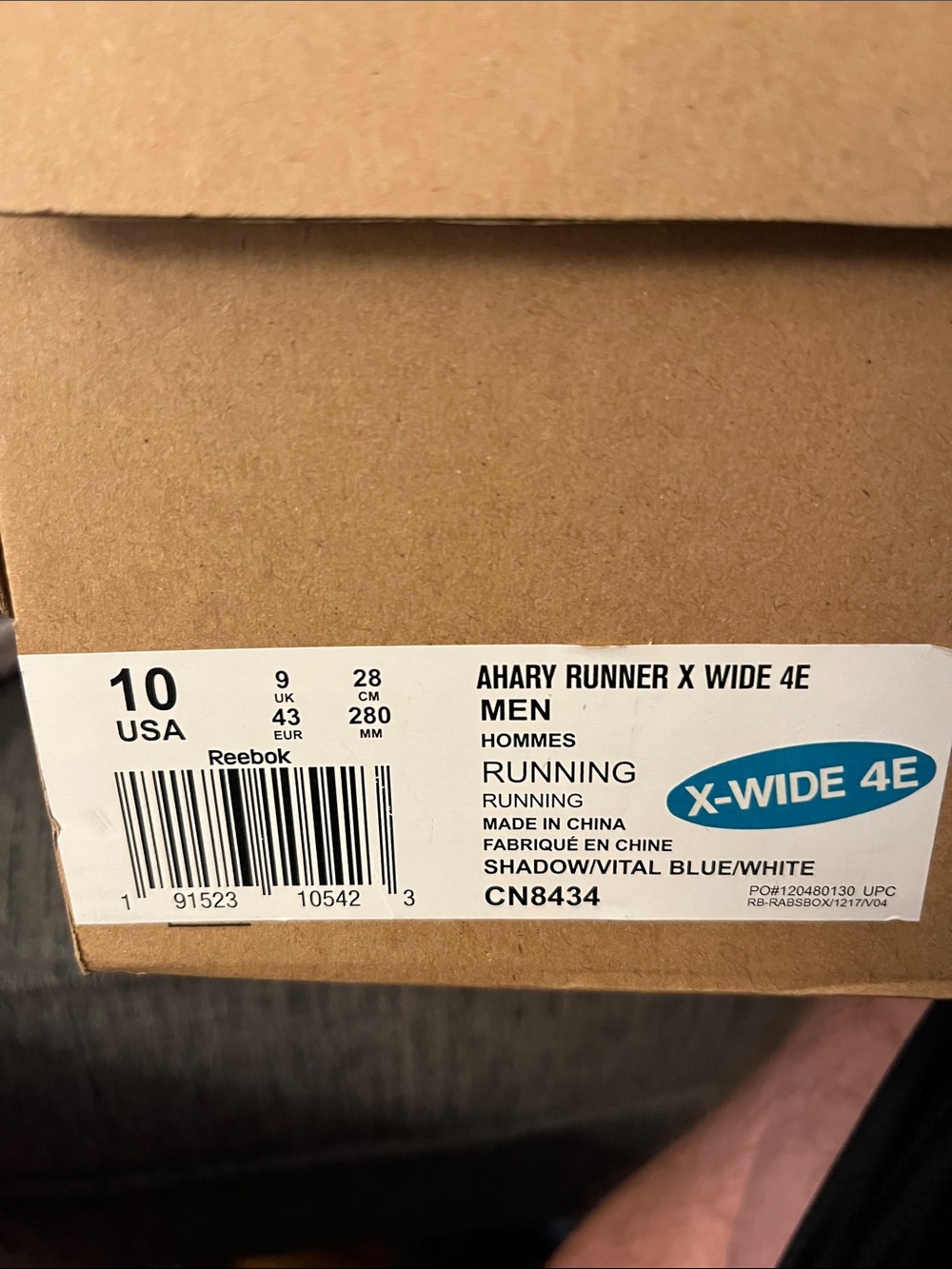 Reebok Ahary Runner X Wide 4E Men Running Shoe - Vital Blue/White